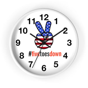 Five Toes Down Peace Wall clock