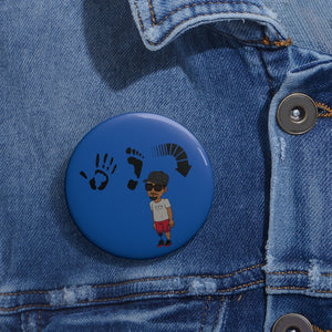 Five Toes Down Logo Pin Buttons Blue