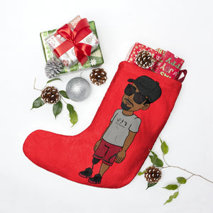 Five Toes Down Henry the Amputee Christmas Stockings Red