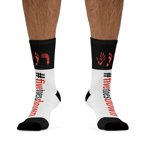 Five Toes Down Hashtag Socks Blk