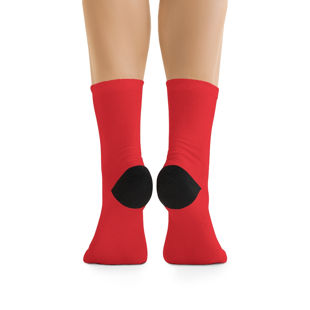 Five Toes Down Henry The Amputee Socks red