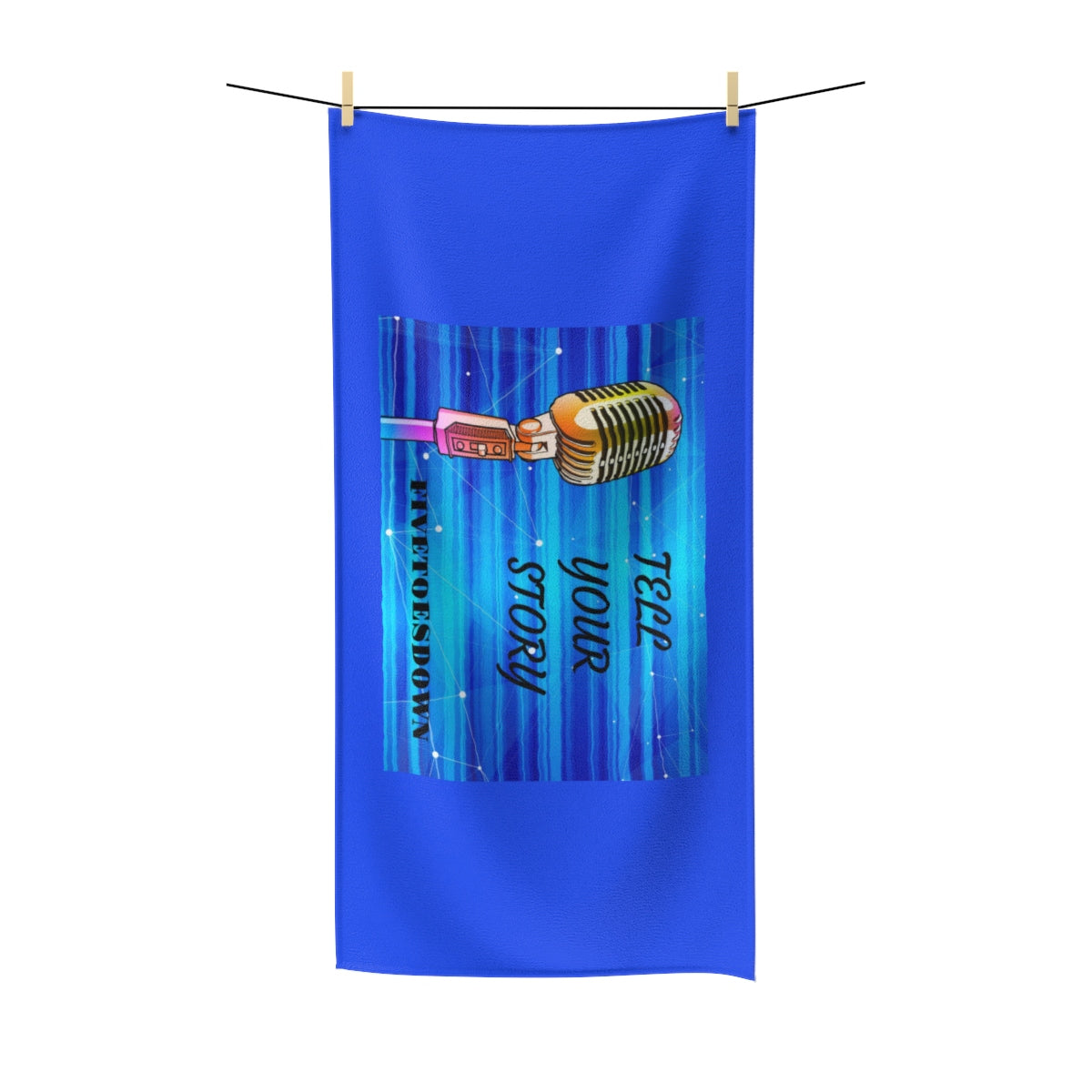 Five Toes Down Mic Check Polycotton Towel