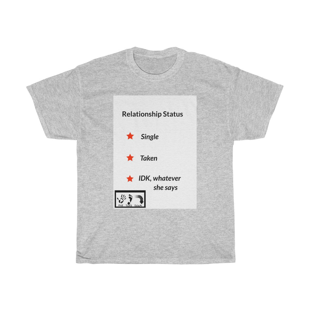 Five Toes Down Relationship Status Unisex Tee