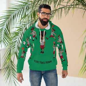 Five Toes Down Sports Unisex Pullover Hoodie green 2