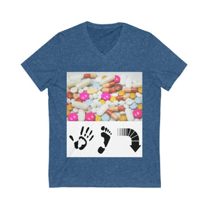 Five Toes Down Pills Unisex V-Neck Tee