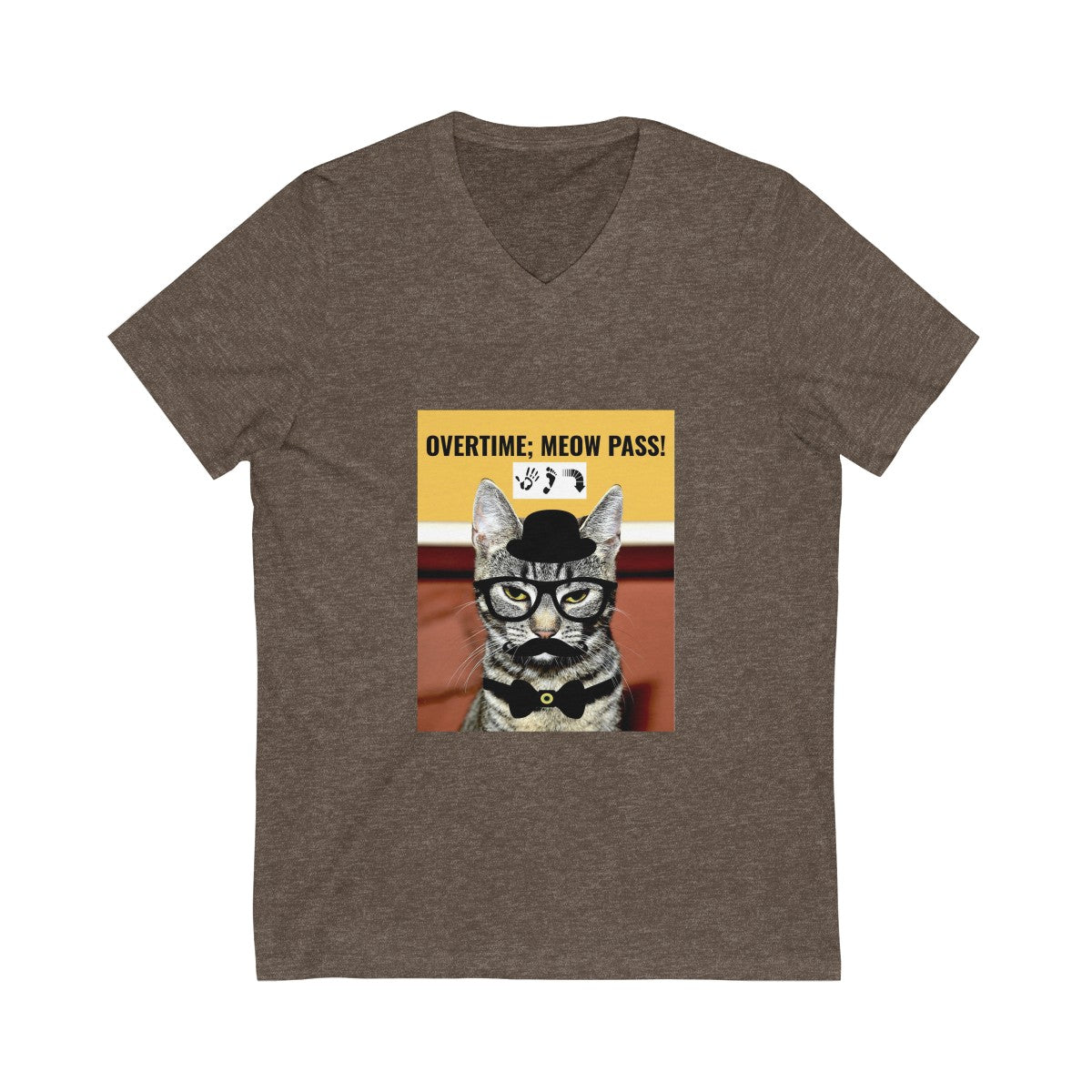Five Toes Down Meow Pass Unisex V-Neck Tee