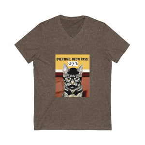 Five Toes Down Meow Pass Unisex V-Neck Tee
