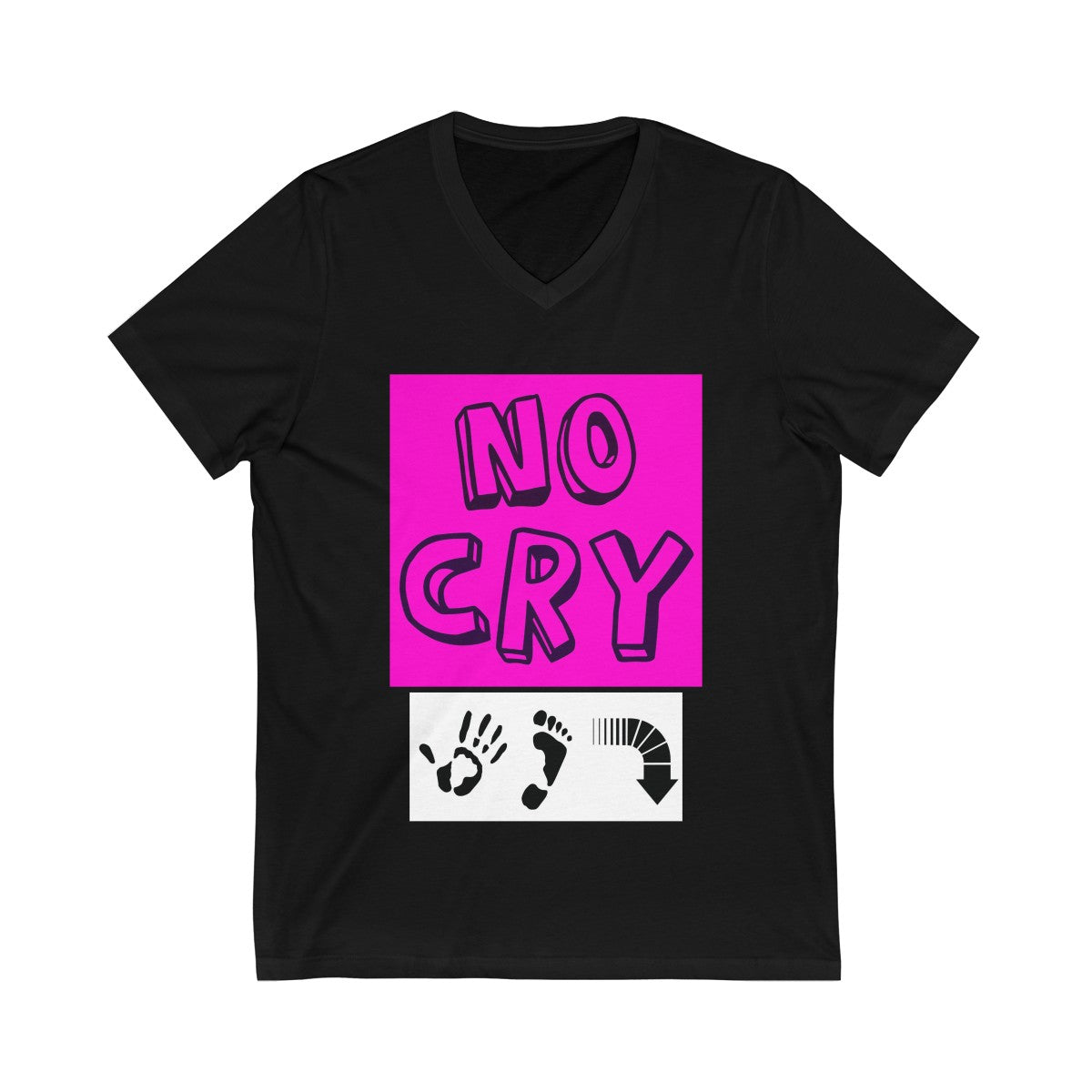 Five Toes Down No Cry Unisex V-Neck Tee