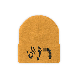 Five Toes Down Knit Beanie Embroidered