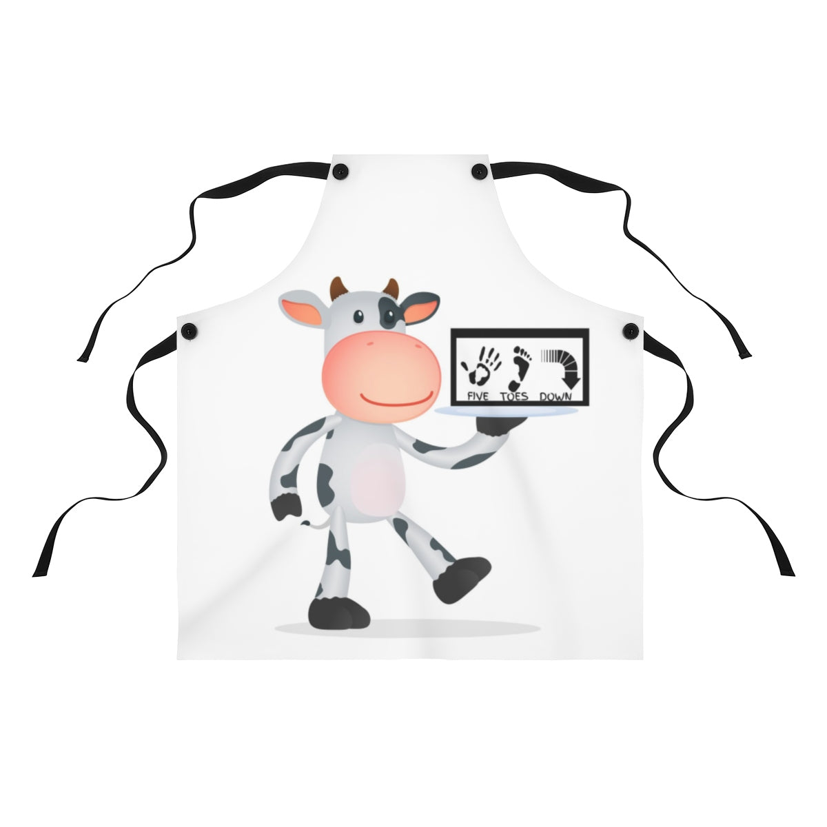 Five Toes Down Cow Apron