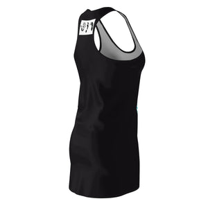 Five Toes Down Blk Dizzy Cut & Sew Racerback Dress