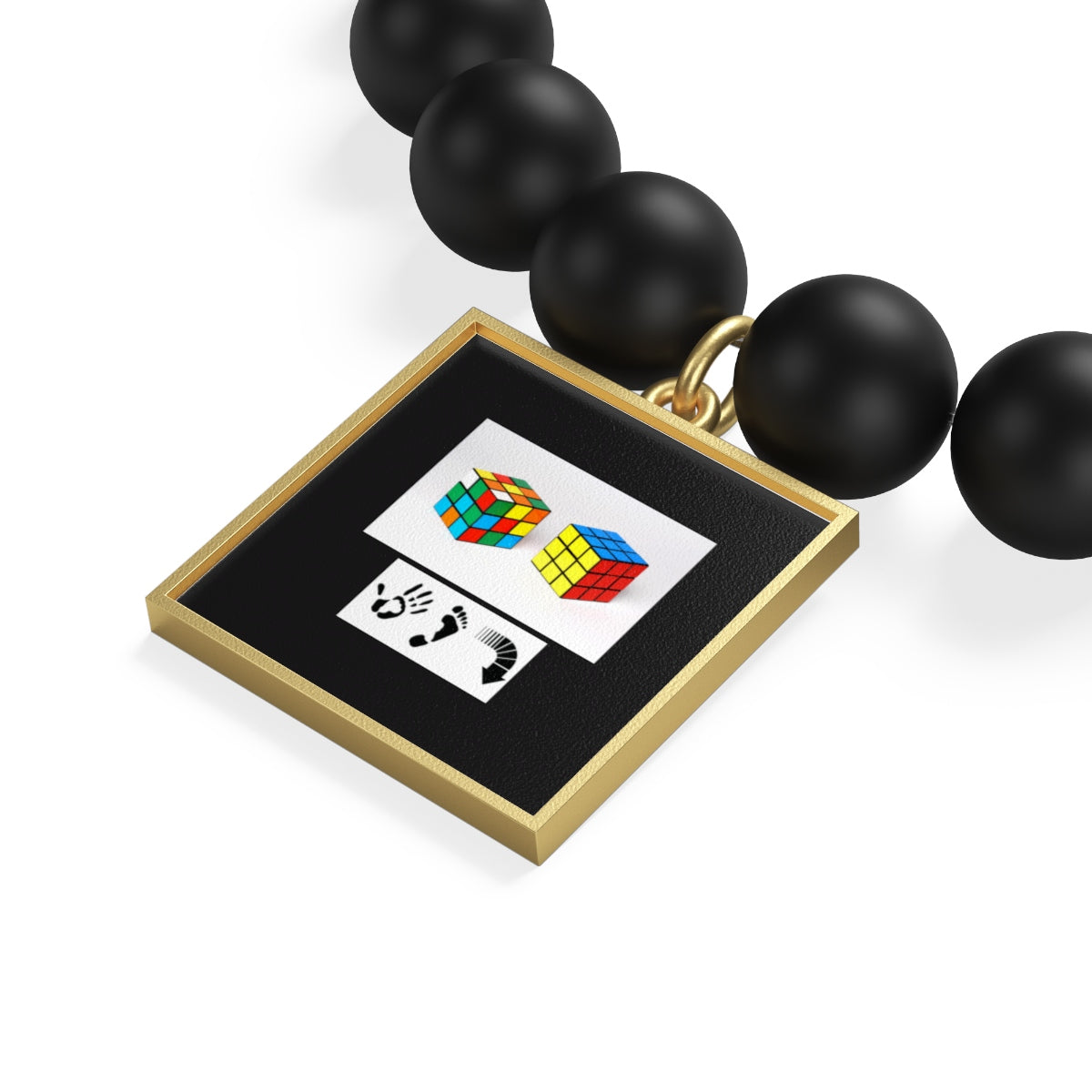 Five Toes Down Cube Matte Onyx Bracelet