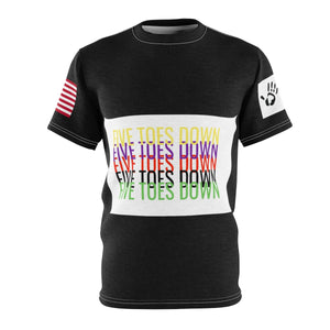 Five Toes Down Multi-Color Unisex Cut & Sew Tee