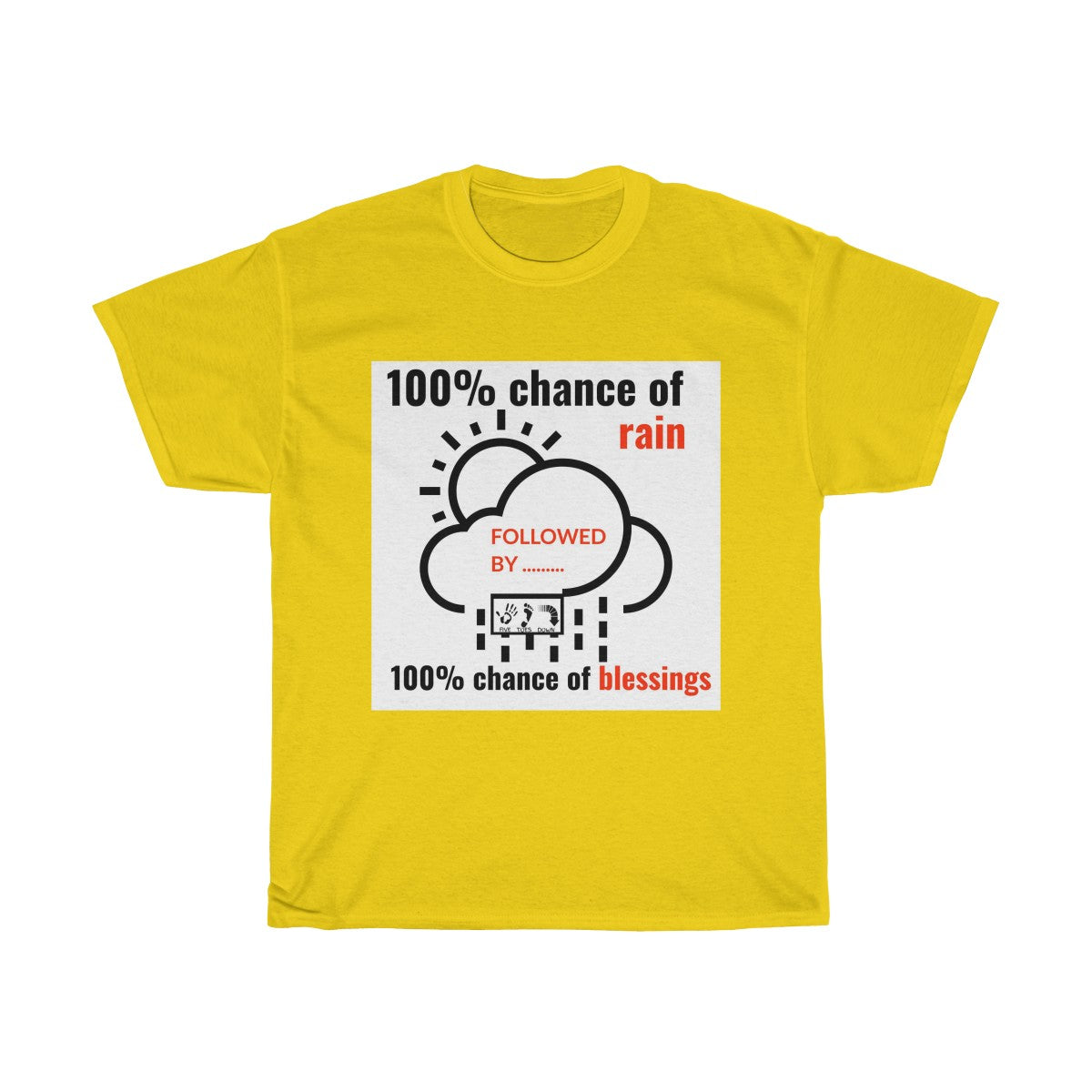 Five Toes Down Chance of Rain Unisex Tee