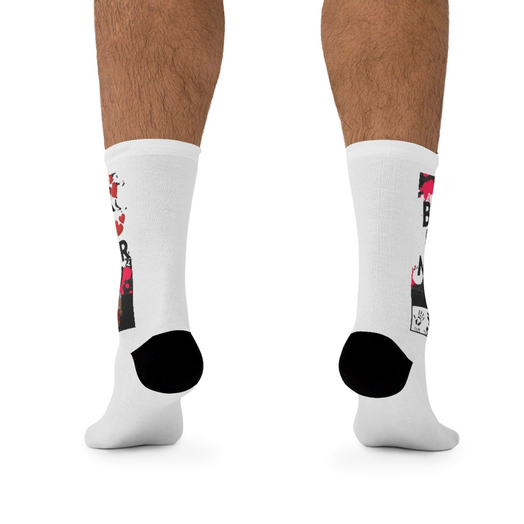 Five Toes Down BLM White DTG Socks