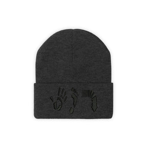 Five Toes Down Knit Beanie Embroidered