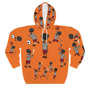 Five Toes Down Sports Unisex Pullover Hoodie orange