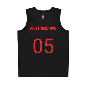 Five Toes Down Air Amputee Basketball Jersey Blk/Red