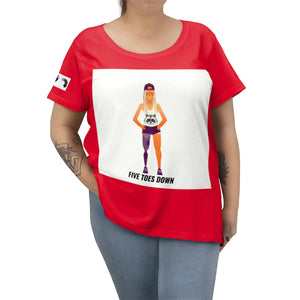 Five Toes Down Female Women's Curvy Tee