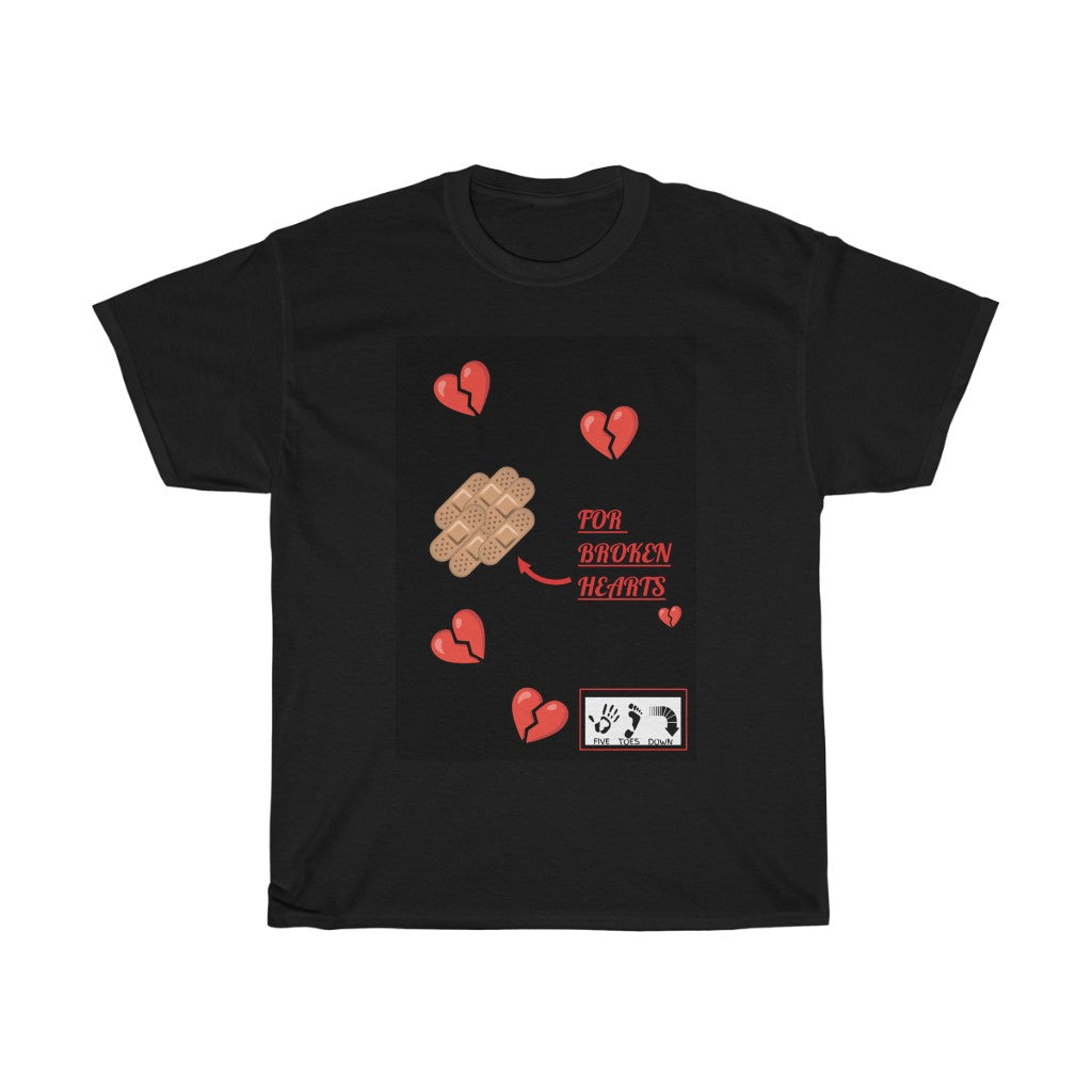 Five Toes Down Broken Heart Unisex Tee