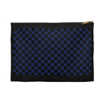 Five Toes Down Blue Checkerboard Accessory Pouch