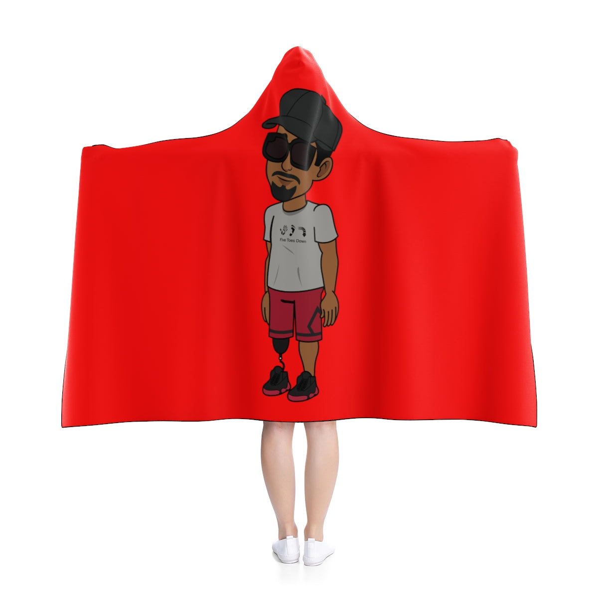 Five Toes Down Henry The Amputee Hooded Blanket