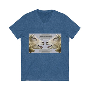 Five Toes Down Goat Thoughts Unisex V-Neck Tee