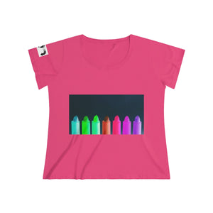 Five Toes Down Lipstick Women's Curvy Tee