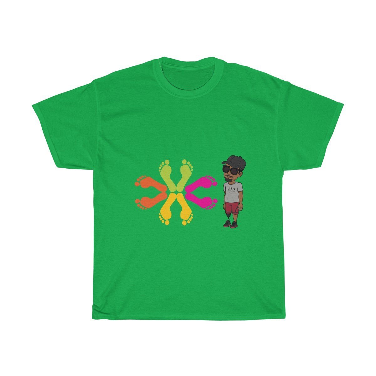Five Toes Down Circle of Feet Unisex Tee