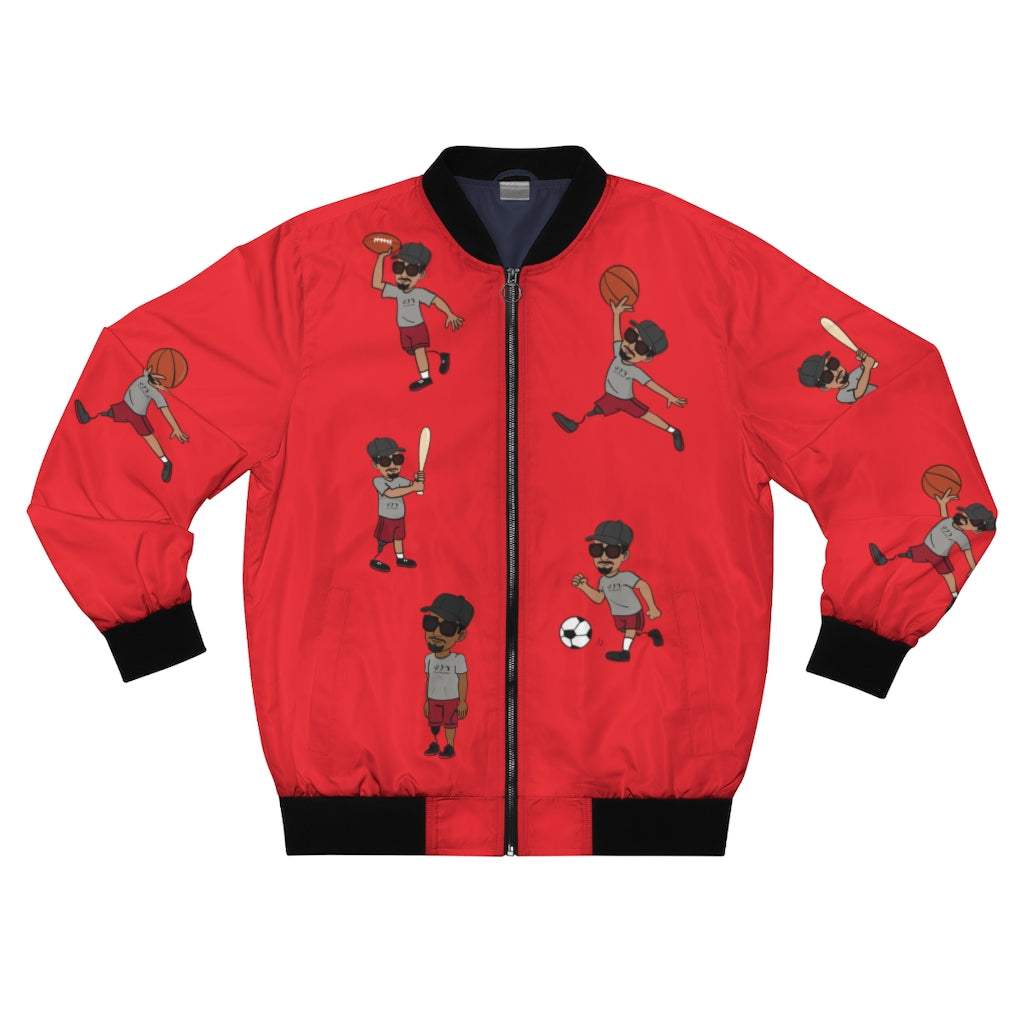 Five Toes Down Sports Men's Bomber Jacket Red