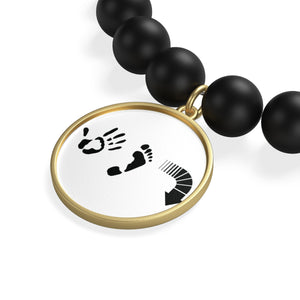 Five Toes Down Matte Onyx Bracelet