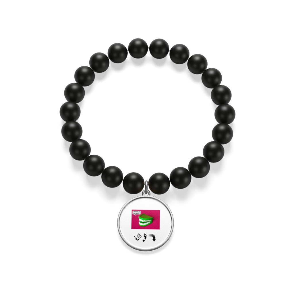 Five Toes Down Mouth Matte Onyx Bracelet