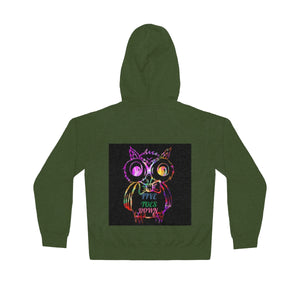Five Toes Down Owl Unisex Lightweight Hoodie(Back)