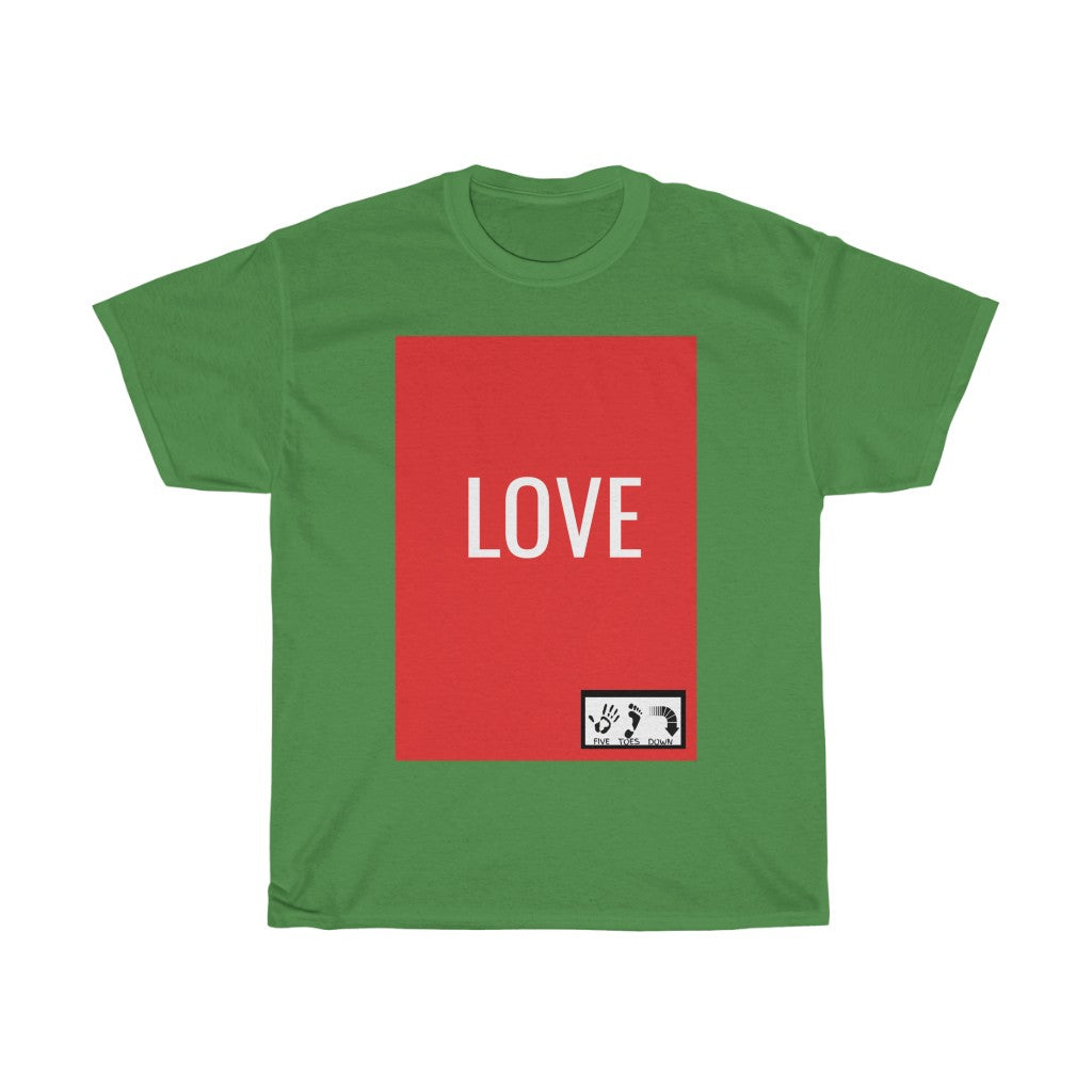 Five Toes Down Love Big (White) Unisex Tee