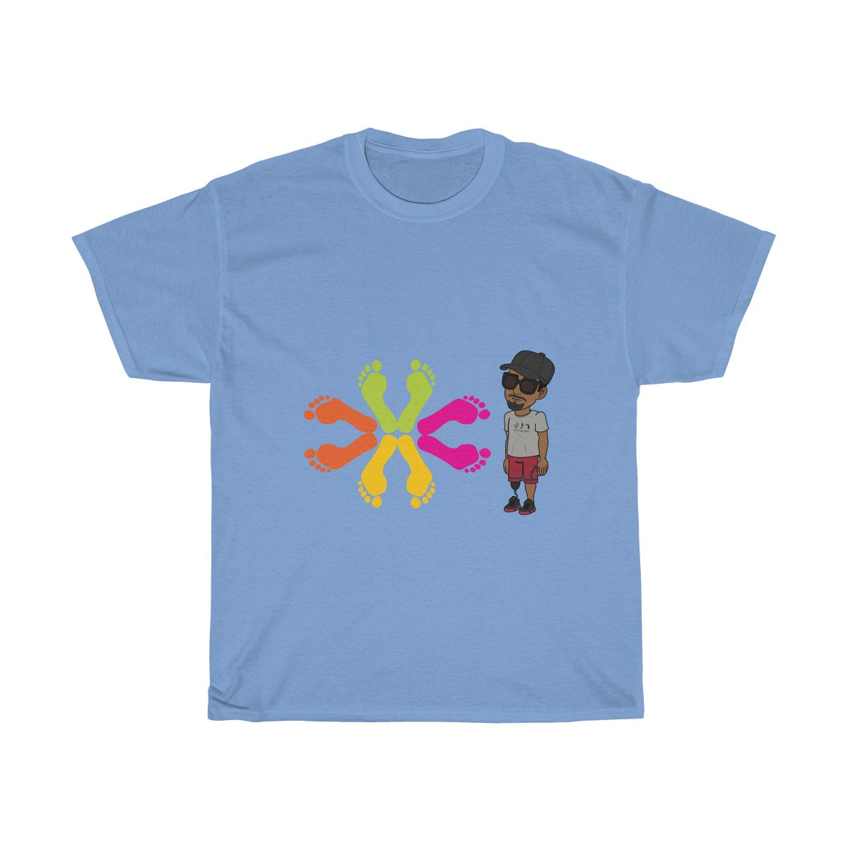 Five Toes Down Circle of Feet Unisex Tee