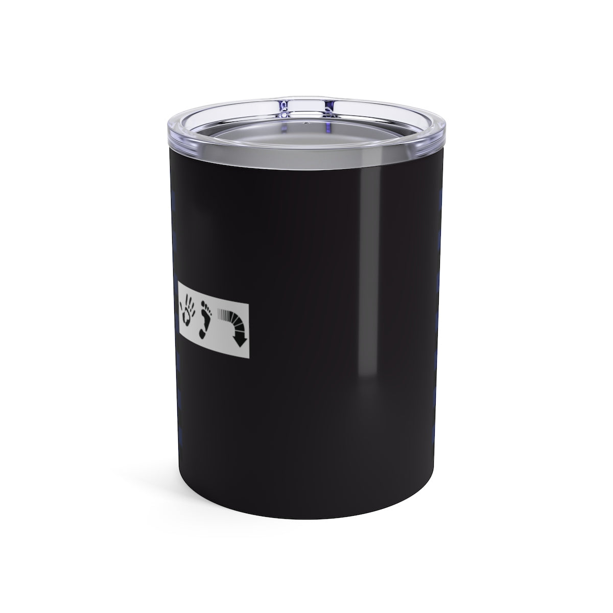 Five Toes Down Blue Checker Tumbler 10oz