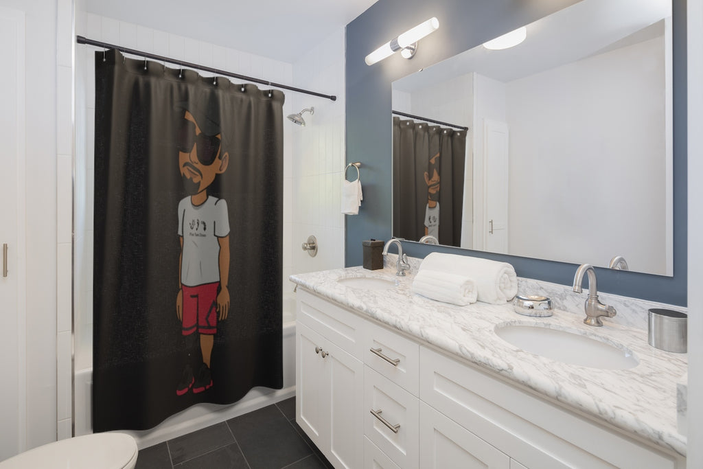 Five Toes Down Henry the Amputee Shower Curtains
