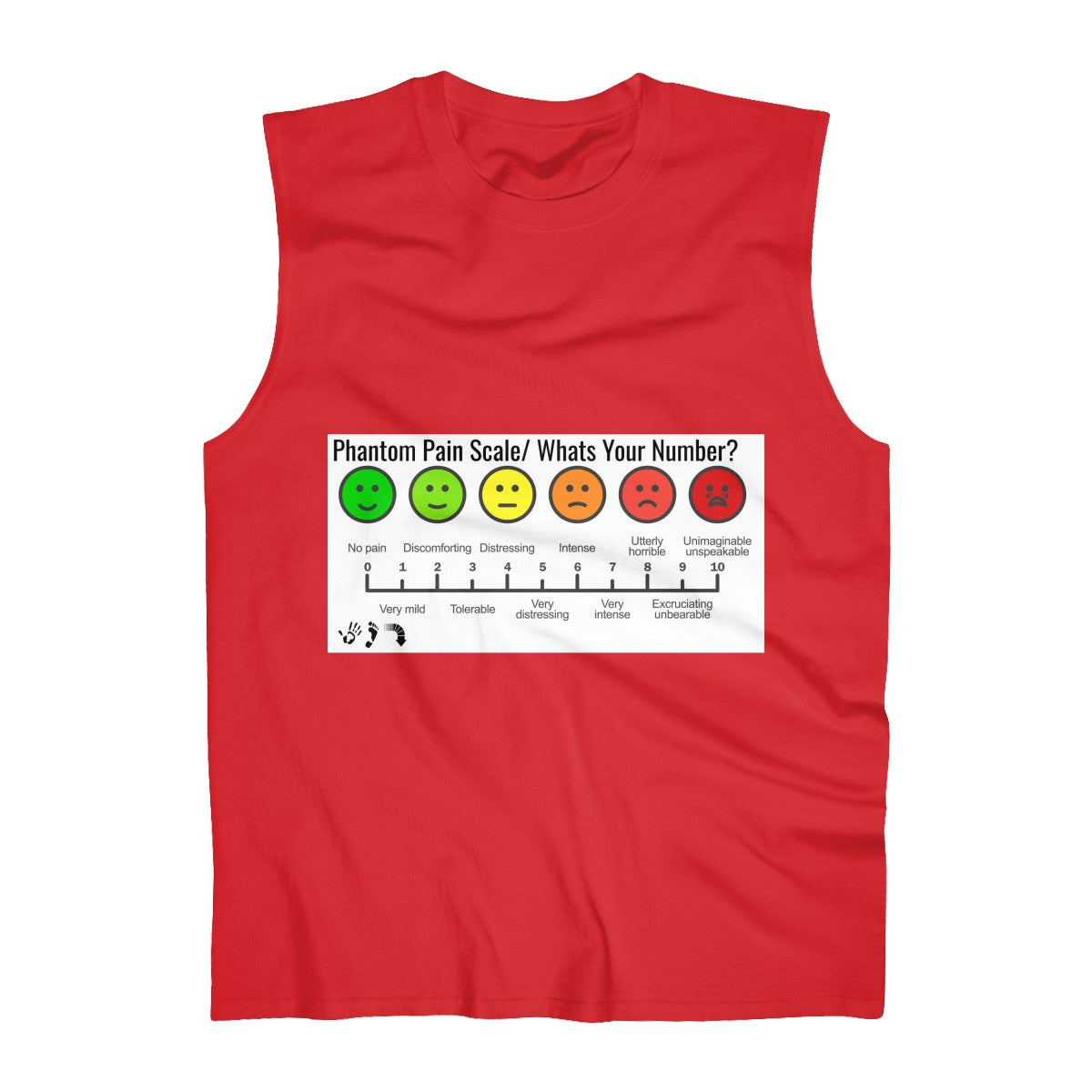 Five Toes Down Pain Sleeveless Tank