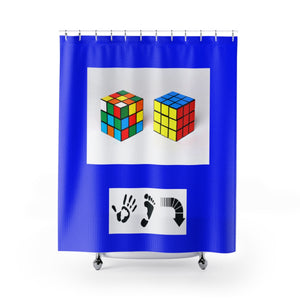Five Toes Down Cube Shower Curtains