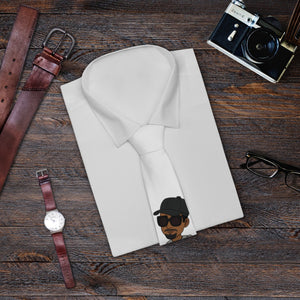 Five Toes Down Henry the Amputee Necktie white