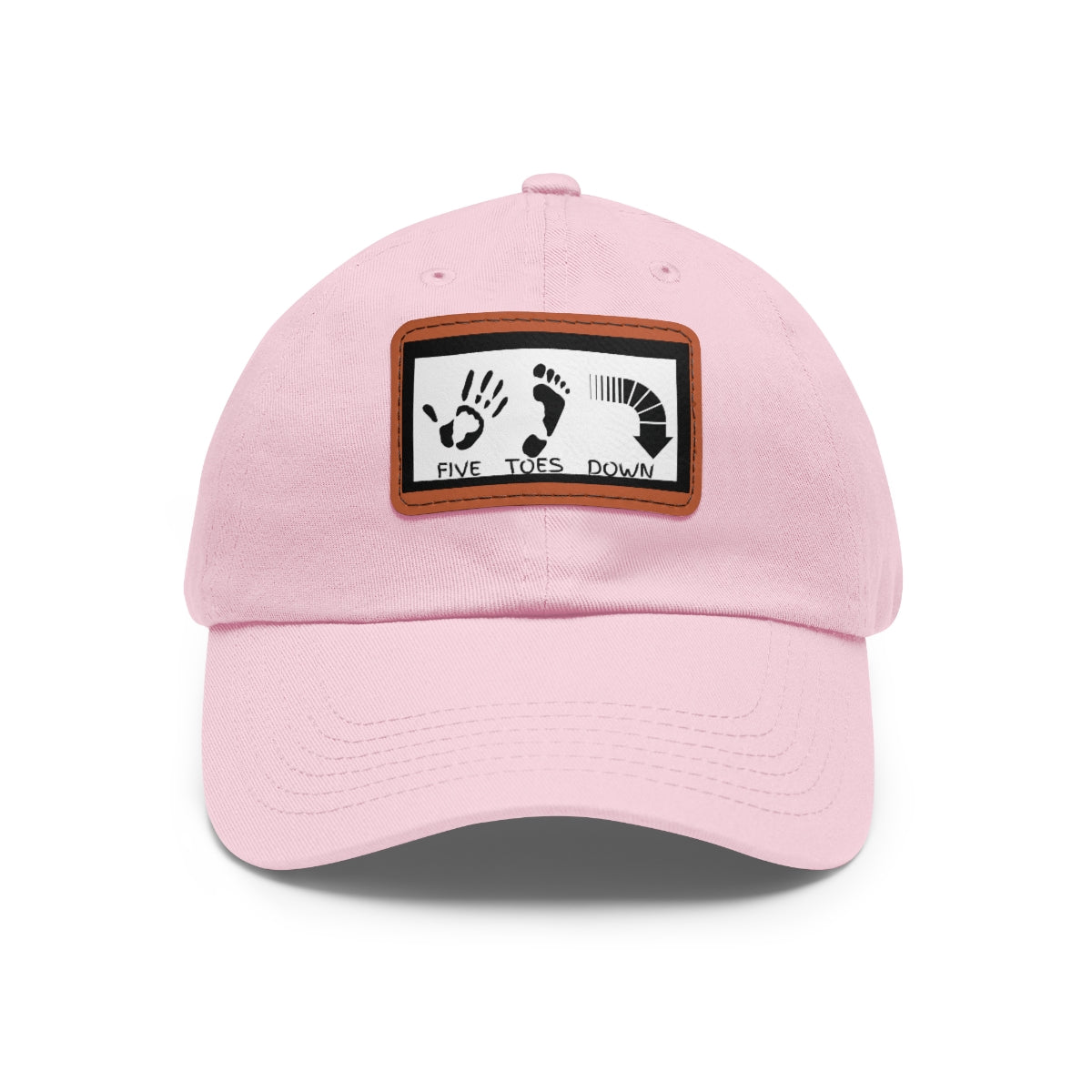 Five Toes Down Logo Hat with Leather Patch