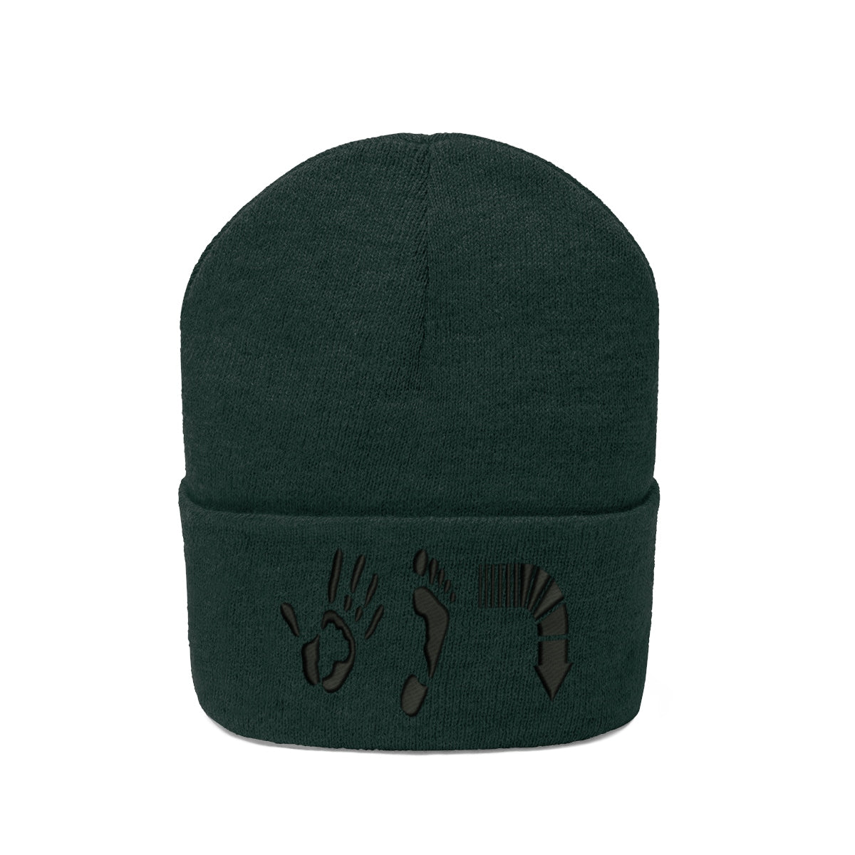 Five Toes Down Knit Beanie Embroidered