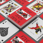 Five Toes Down Rider Custom Poker Cards Red