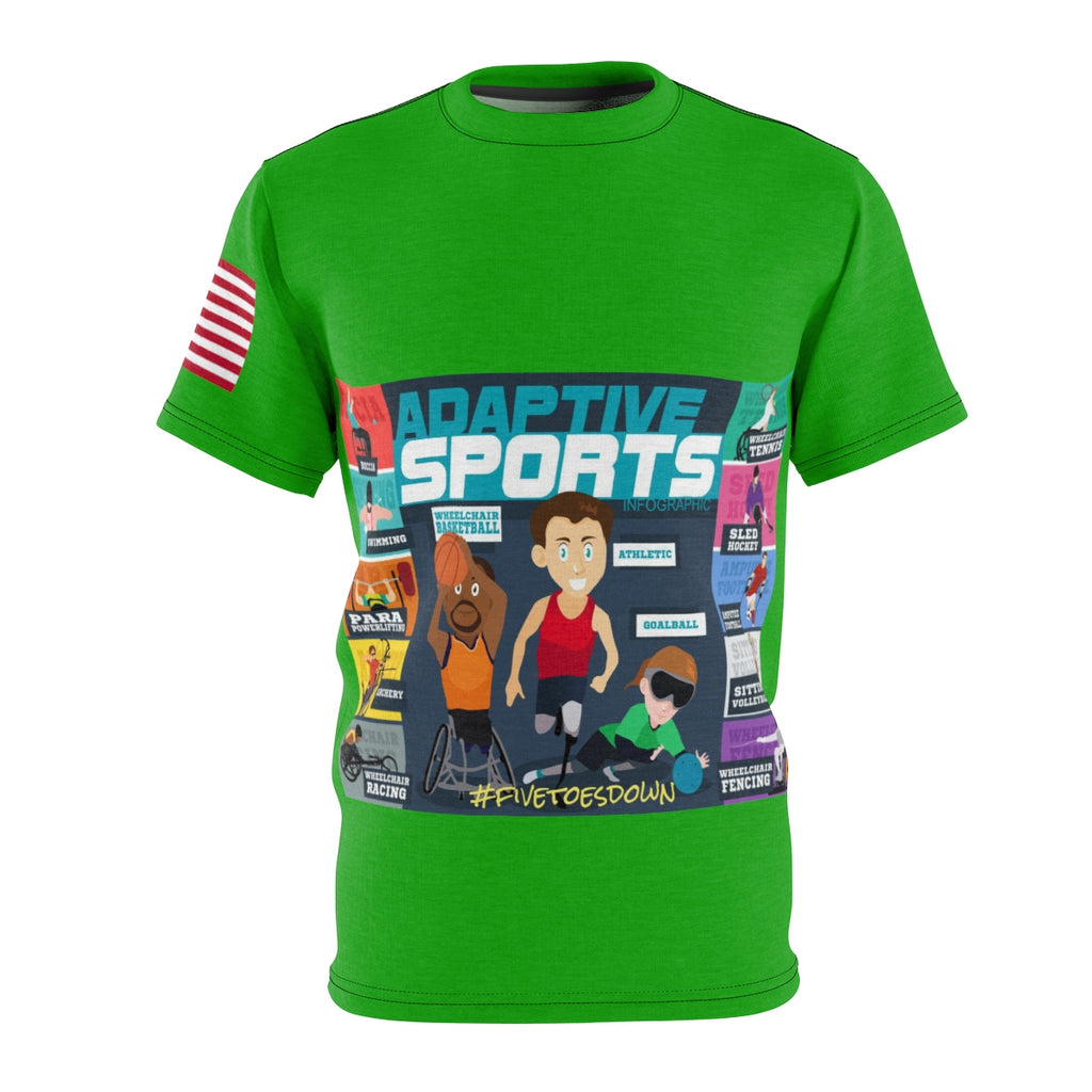 Five Toes Down Amp Sports Unisex Cut & Sew Tee