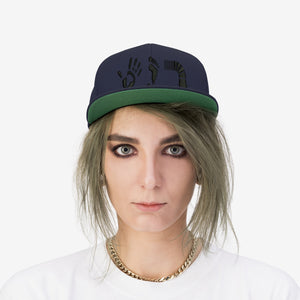 Five Toes Down Unisex Flat Bill Hat Embroidered