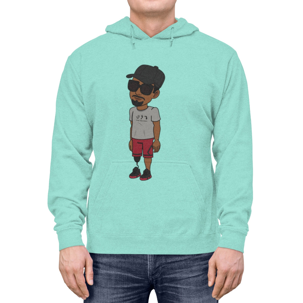Five Toes Down Henry Amputee Unisex Lightweight Hoodie