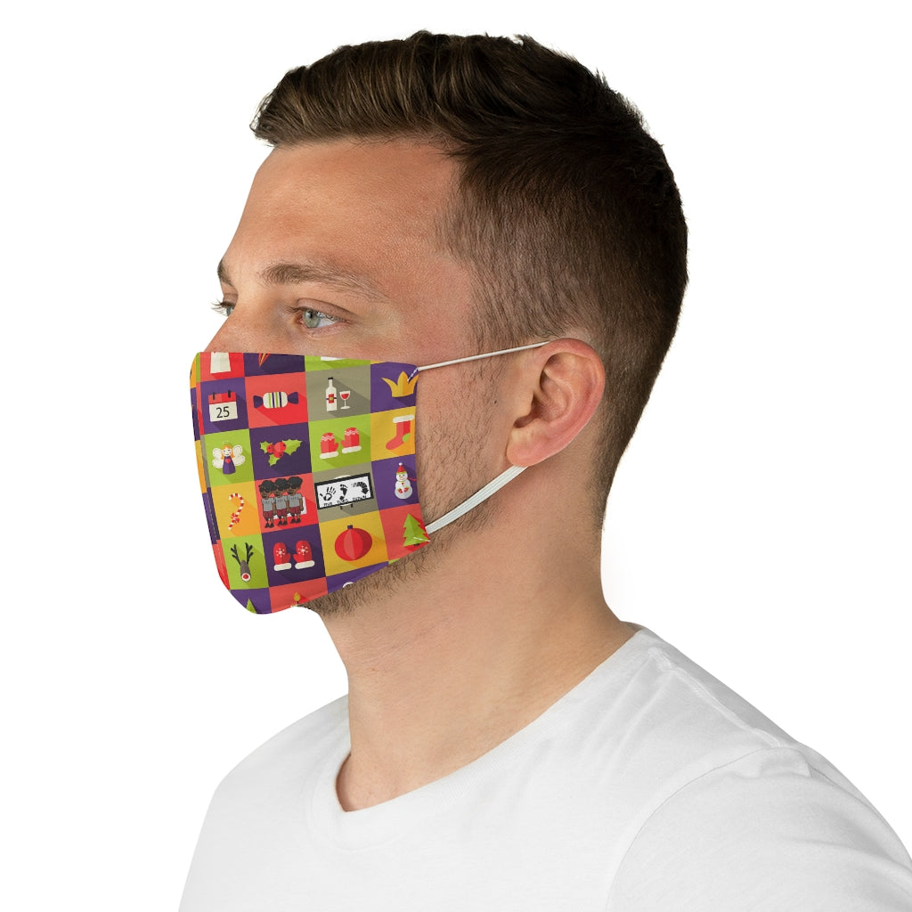 Five Toes Down Holiday 1 Fabric Face Mask