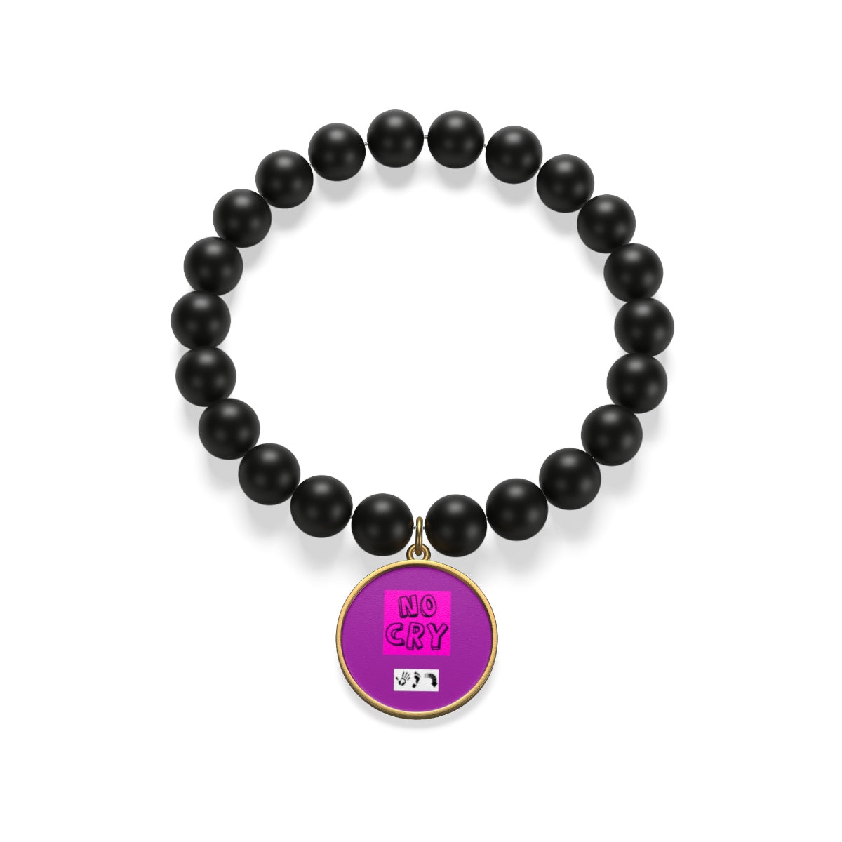 Five Toes Down No Cry Matte Onyx Bracelet