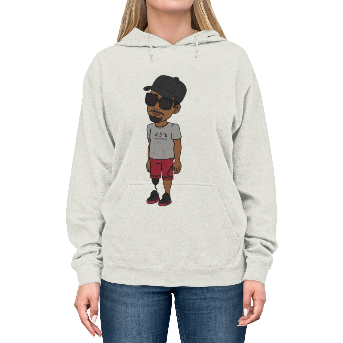 Five Toes Down Henry Amputee Unisex Lightweight Hoodie