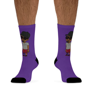 Five Toes Down Henry The Amputee Socks purp